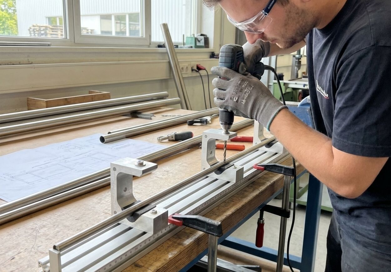 Bohrschablone Geländerstab